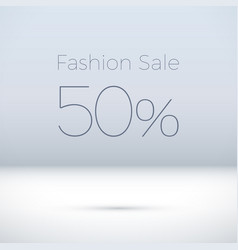 Fashion Sale Sign In Empty White Room