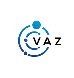 Vaz Letter Technology Logo Design On White