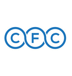 Cfc Letter Logo Design On White Background