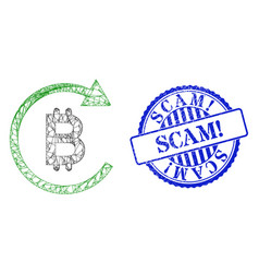 Grunge Scam Stamp Seal And Hatched Bitcoin Repay