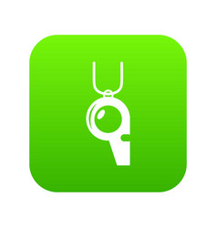 Hockey Whistle Icon Green