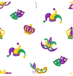 Seamless Pattern Mardi Gras Carnival