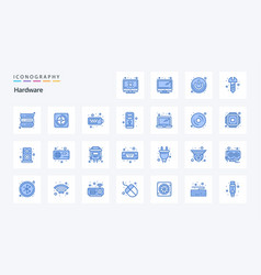 25 Hardware Blue Icon Pack