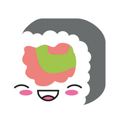 Laughing Kawaii Emoticon Sushi Roll