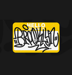 Yello Abstract Flat Graffiti Style Sticker