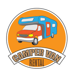 Camper Van And Sign