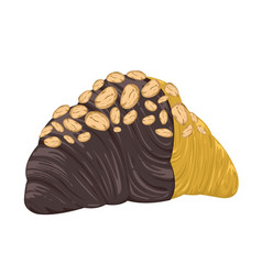 Croissant Light Brown Bread Chocolate Coating