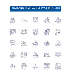 Food And Beverage Service Industry Line Icons