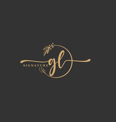 Luxury Gold Signature Initial G K Logo Design