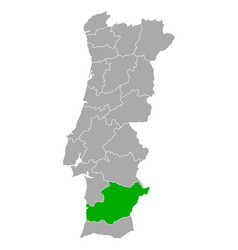 Map Beja In Portugal