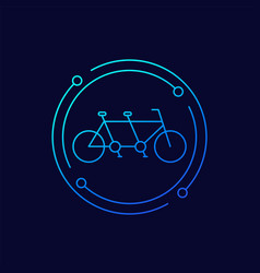 Tandem Bike Bicycle Line Icon