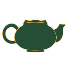 Traditional Asian Teapot Line Art Hand Drawn