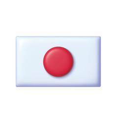 3d Japan Flag Icon On White Background Banner