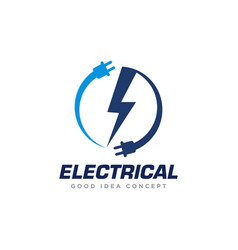 Electrical logo design Royalty Free Vector Image