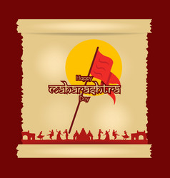 Happy Maharashtra Day Greeting Card Design