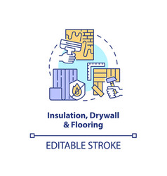 Insulation Drywall And Flooring Concept Icon