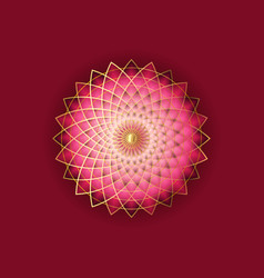 Mandala Flower Sacred Geometry Red Lotus Indian