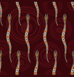 Seamless Pattern Snakes Australian Art