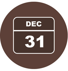 December 31st Date On A Single Day Calendar