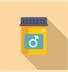 Male Symbol On Pill Bottle Icon