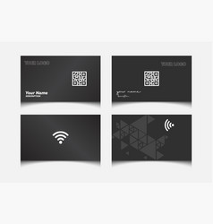 Set Of Modern Electronic Nfc Business Card Design