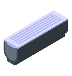 Street Gutter Icon Isometric Style