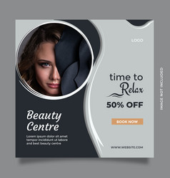 Beauty Center Social Media Post Template Design