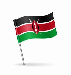 Kenyan Flag Map Pointer Layout