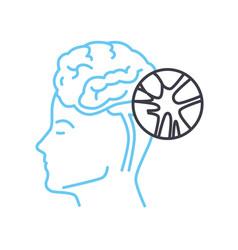 Neuroscience Line Icon Outline Symbol