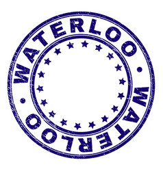 Scratched Textured Waterloo Round Stamp Seal