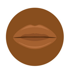 African American Lips Icon With Different Emotion