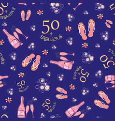 Fifty And Fabulous Seamless Pattern