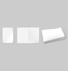 Newspaper Blank White Paper Sheets Realistic