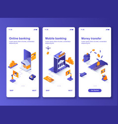 Online Banking Isometric Gui Design Kit