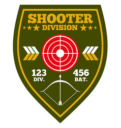 Shooter Division Logo Shield Shape Arher Camp