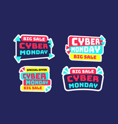 Cyber Monday Sticker Design Set