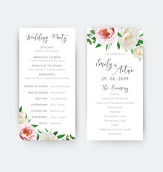 Editable Floral Wedding Ceremony Party Program