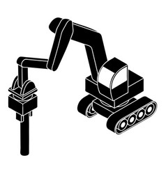 Medium Drill Truck Icon Simple Style