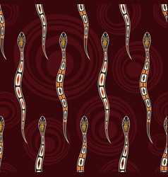 Seamless Pattern Snakes Australian Art