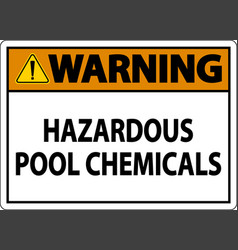 Warning Hazardous Pool Chemicals On White