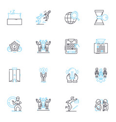 Adaptability And Flexibility Linear Icons Set