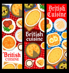 British Food Banners English Cuisine Dishes Meals