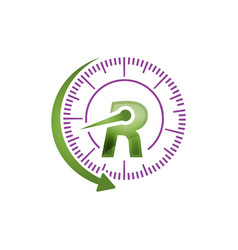 Custom creative initial r letter r logo design Vector Image