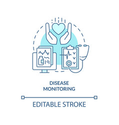 Disease Monitoring Blue Concept Icon