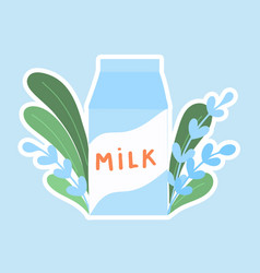 A Pack Of Milk In The Grass Sticker Milk Day