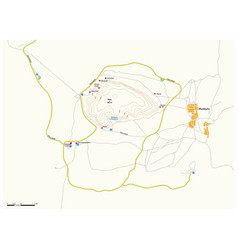 Map Of Mount Uluru Ayers Rock Australia