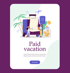 Paid Vacation For Office Employees Web Banner