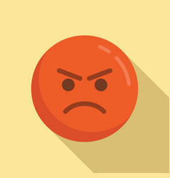 Rage Emoji Icon Flat Style