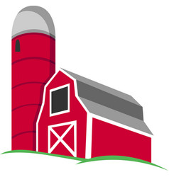 Red Barn And Silo