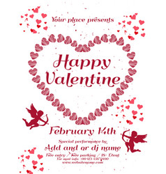 Happy Valentine Day Party Poster Flyer Design